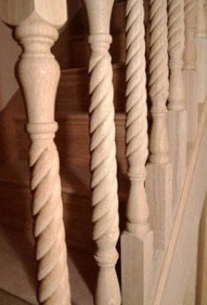 Traditional wooden spindle design