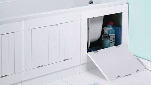 Bath panel with storage