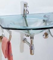 New glass sink