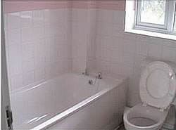 Completed bathroom install - bath fitted and all tiling completed