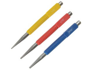 Nail punches for banging down nail heads