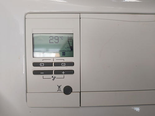 LCD boiler pressure read out on front of boiler
