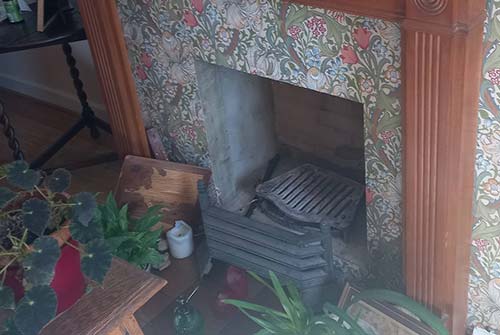 Traditional fireplace