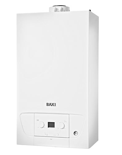 Modern combi-boiler used to heat hot water and central heating