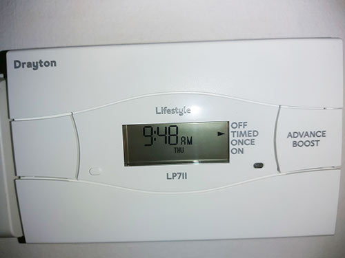 Modern central heating programmer