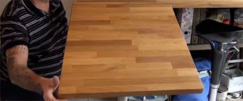 Breakfast bar dropdown cut to 450mm in length