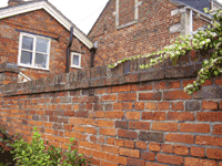 Brick on edge with a corbel