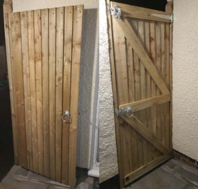 Completed garden gate