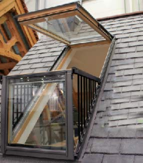 Accessible roof window under Part Q