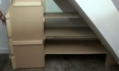 Double hinged doors on under stairs cupboard