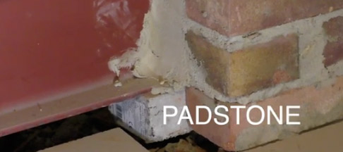 Lintels usually need a concrete padstone under each end