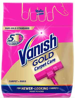 Vanish carpet cleaning powder