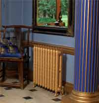Traditional cast iron radiator in a period renovation