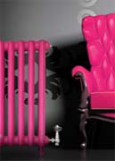 Pink customised cast iron radiator