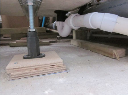 Bath waste in place for testing fitting
