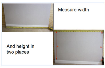 Calculate your wall and floor tile amounts by measuring in two places