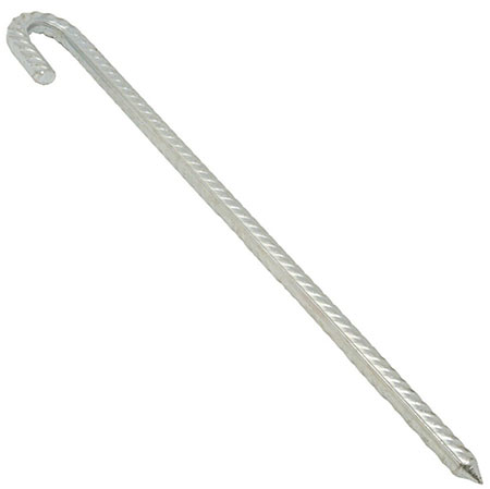 Galvanised steel J-Pin or ground staple