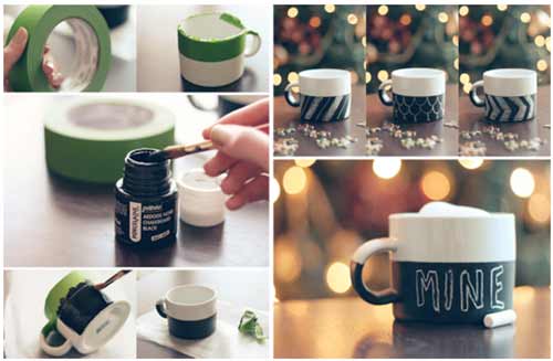 Chalkboard paint mug