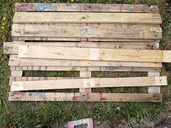 Fill gaps in base with spare slats