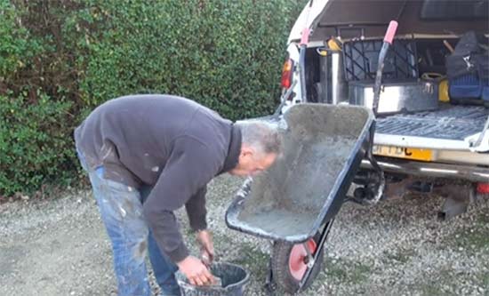 Prop your barrow at an angle for cleaning