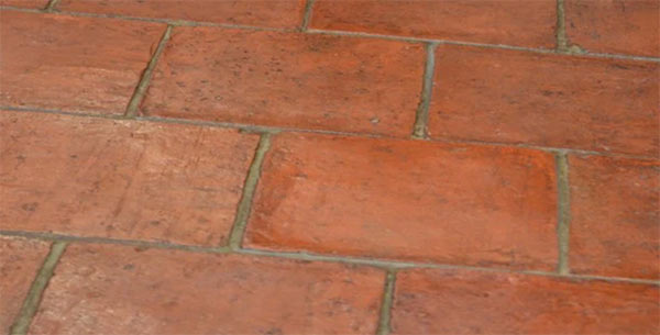 Natural Terracotta stone tiled floor