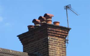 Add a chimney cowl to your chimney pots to reduce chimney damp