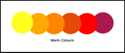 Example of warm colours