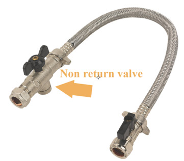 Combi boiler filling loop with non return valve