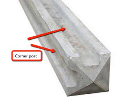 Concrete corner post
