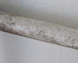 Condensation on kitchen and bathroom pipes leads to discolouration