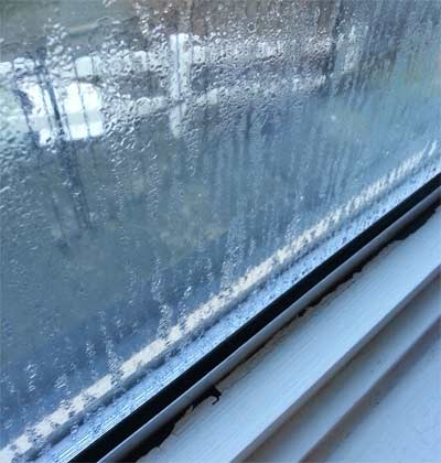 Condensation on internal glazing