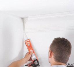 Apply decorators caulk to the mitre joints