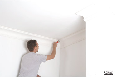 Allow adhesive to dry then decorate the coving