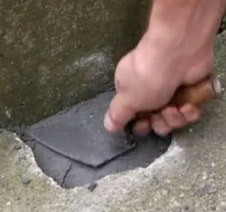 Epoxy repair mortar will fill deep holes