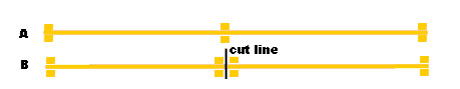 Cut line between battens on panel fence