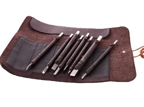 Set of stone carving chisels