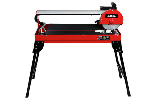 Wet tile cutter for cutting porcelain and quarry tiles
