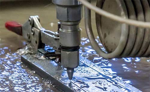 High pressure water jet cutting machine