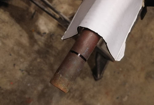 Mark cutting point on copper pipe