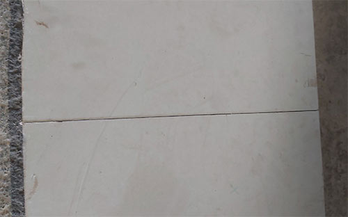 Cut along line on plasterboard using a utility knife