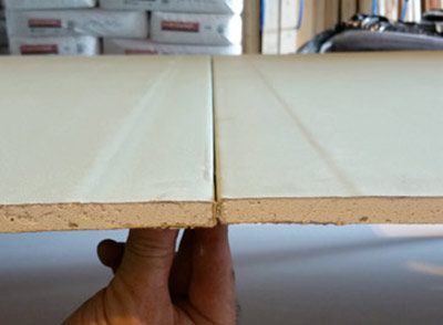 Tapered edge plasterboard