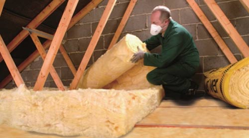 Laying loft insulation