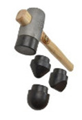 Rubber hammers with a variety of shaped faces