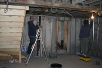 Installing first fix electrics, plumbing, dry walling, ceilings and also insulation