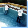 Vaccuming Pool Liner Back