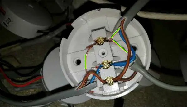 Feed taken from existing lighting circuit for door bell system