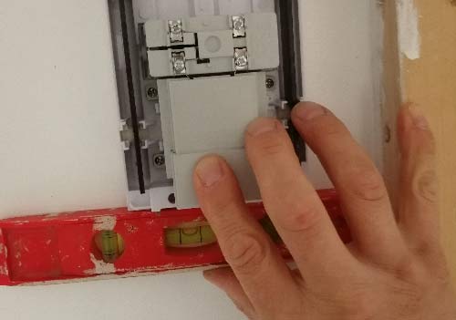 Leveling up chime box to mark fixing holes