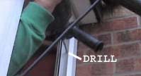 Drilling and fixing window frame
