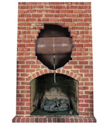 Chimney balloon in place in chimney