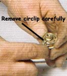 Circlip on tap valve